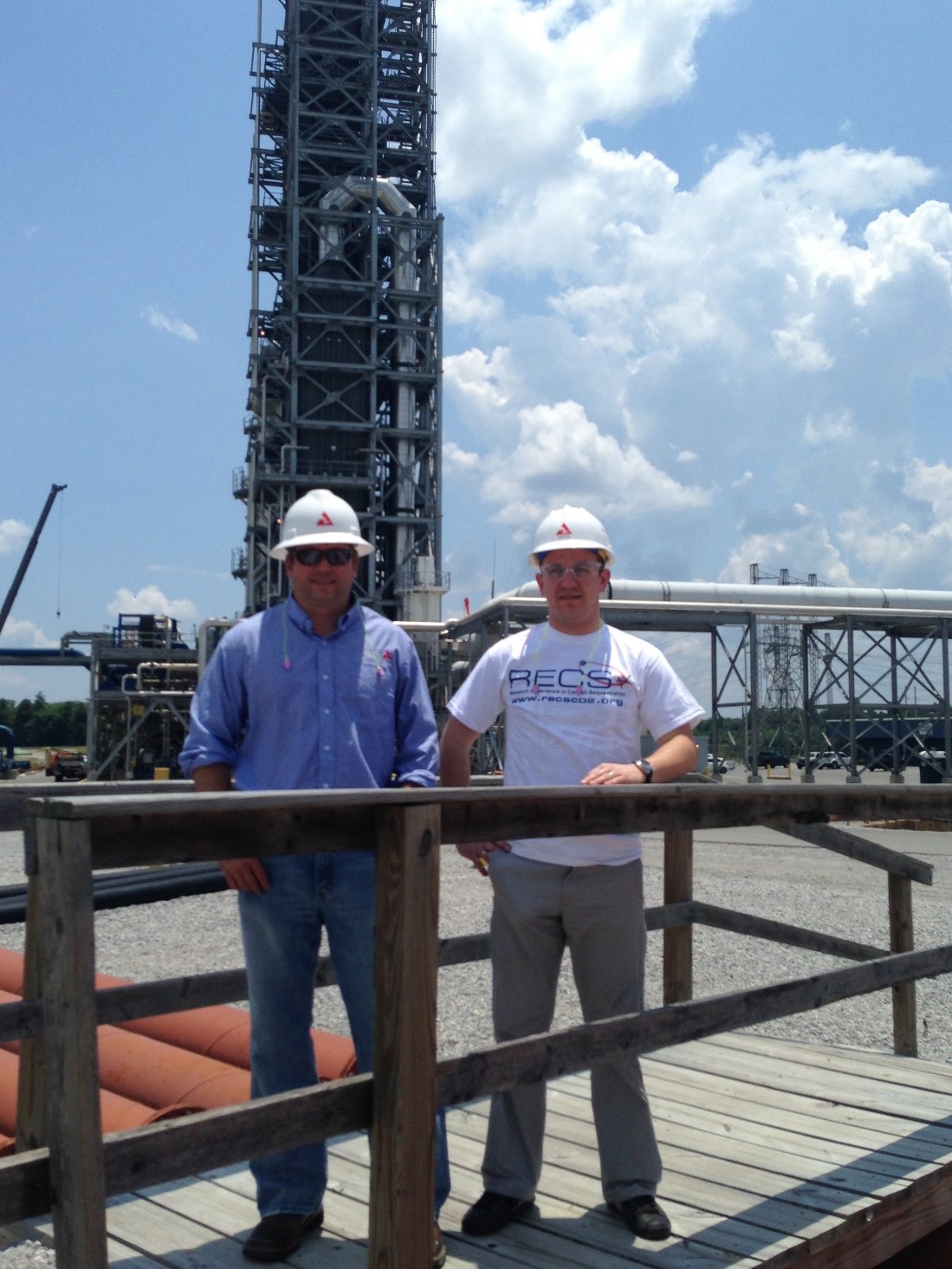Tomasz (on the right) at the Barry power plant, Alabama