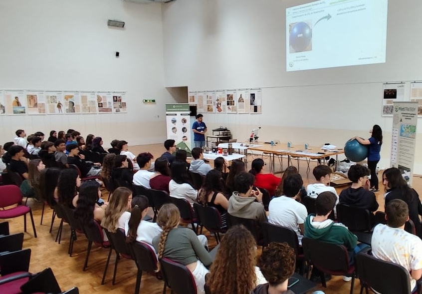 Presentation to high school students in Portugal