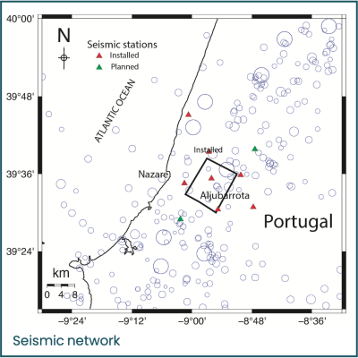 Seismic network map - Portugal